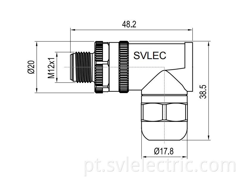 M12 Right Angle Connector